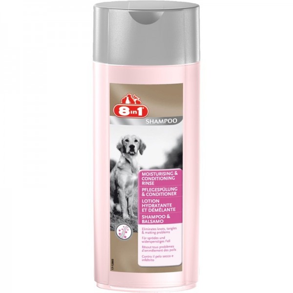 Moisturising and Conditioning Rinse. Бальзам-кондиционер увлажняющий для собак, 250 мл. 8in1 (8в1)